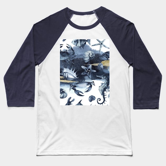 Aquatic Baseball T-Shirt by ElenaDanilo